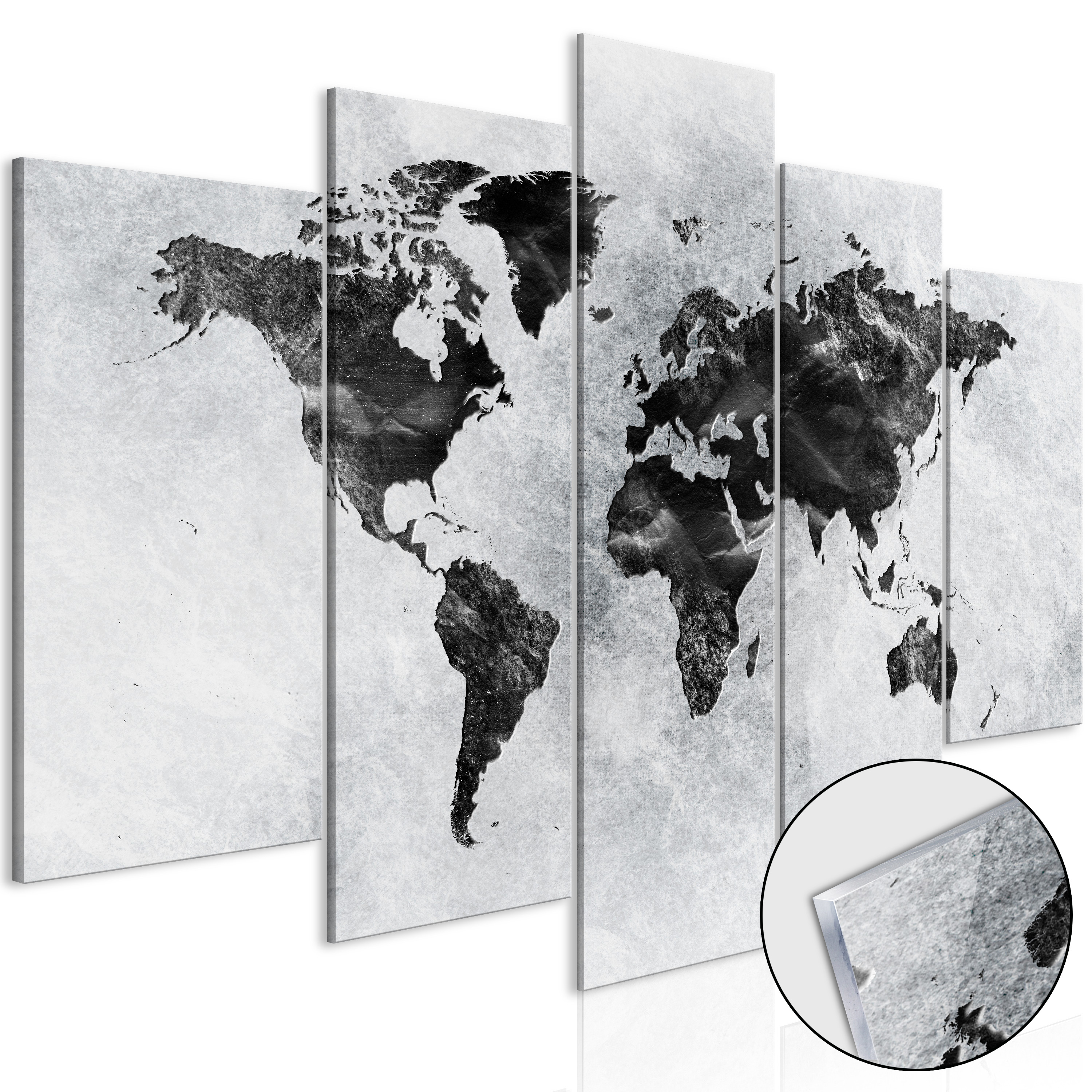 Acrylic Glass Print Image Wall Art Picture Photo World Map k-A-0112-k-e 