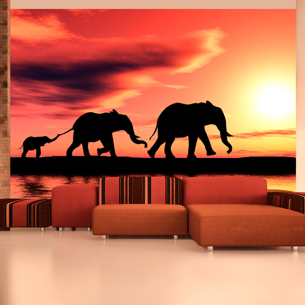 Wallpaper - elephants: family - 400x309