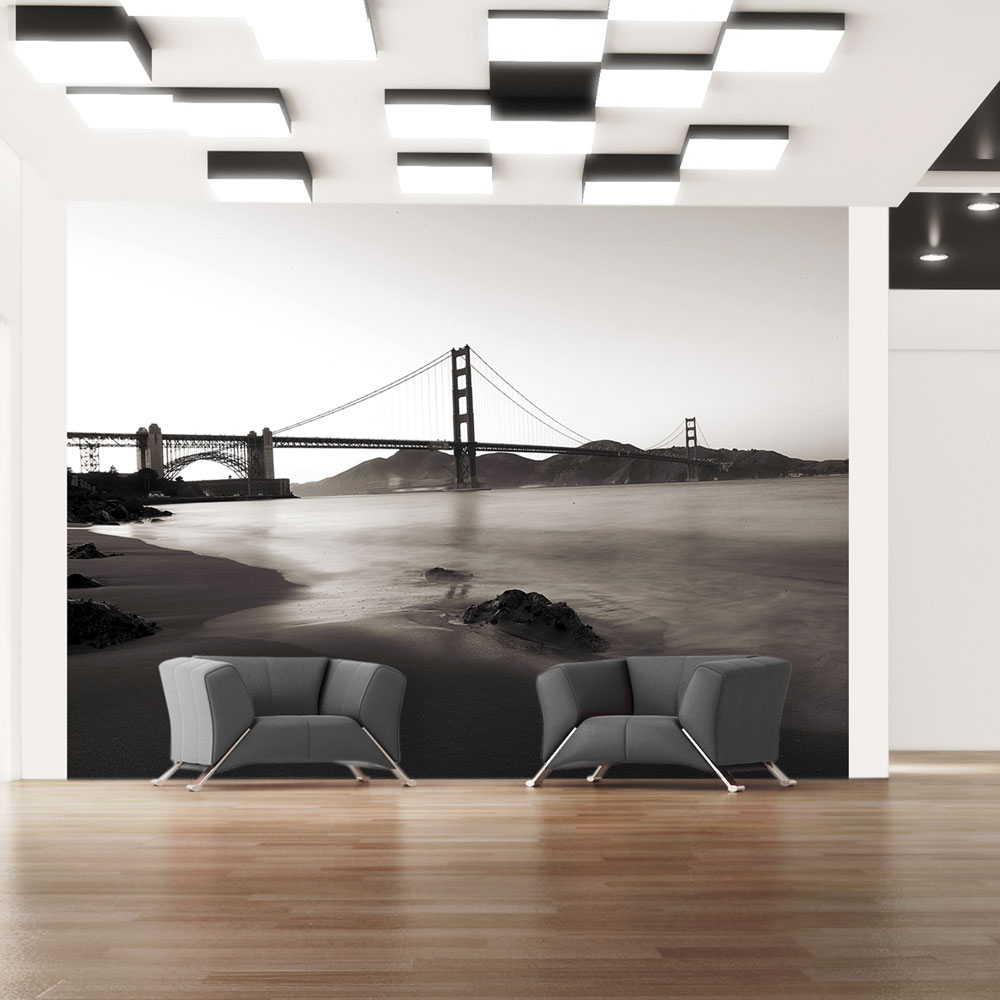 Wallpaper - San Francisco: Golden Gate Bridge in black and white - 400x309