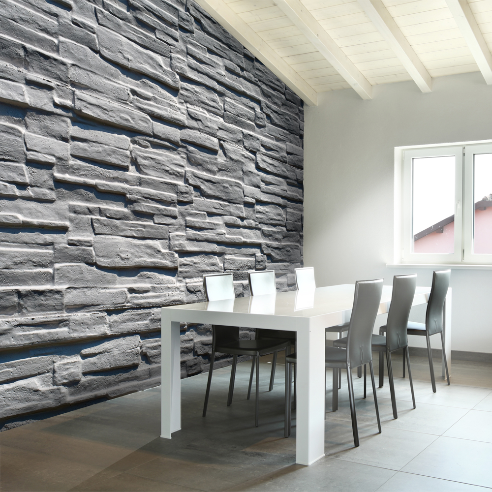 Wallpaper - Grey stone wall - 400x309