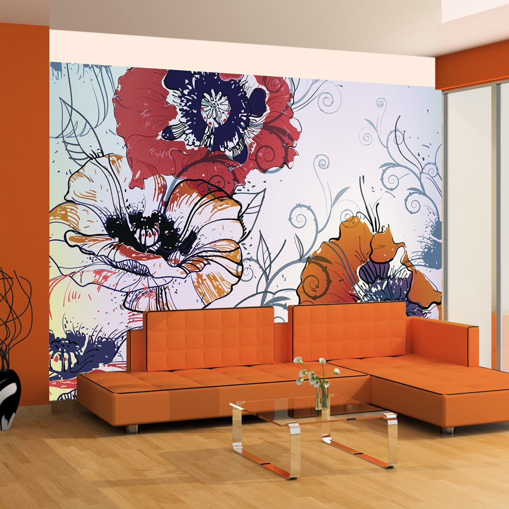 Wallpaper - A delicate flower motif - 250x193