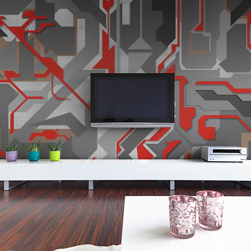 Wallpaper - Abstract geometric paths - 350x270