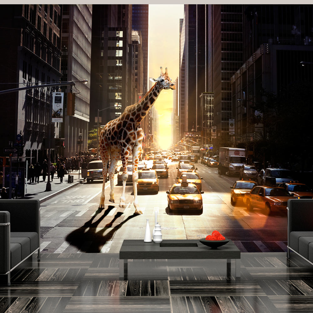Wallpaper - Giraffe in the big city - 200x154