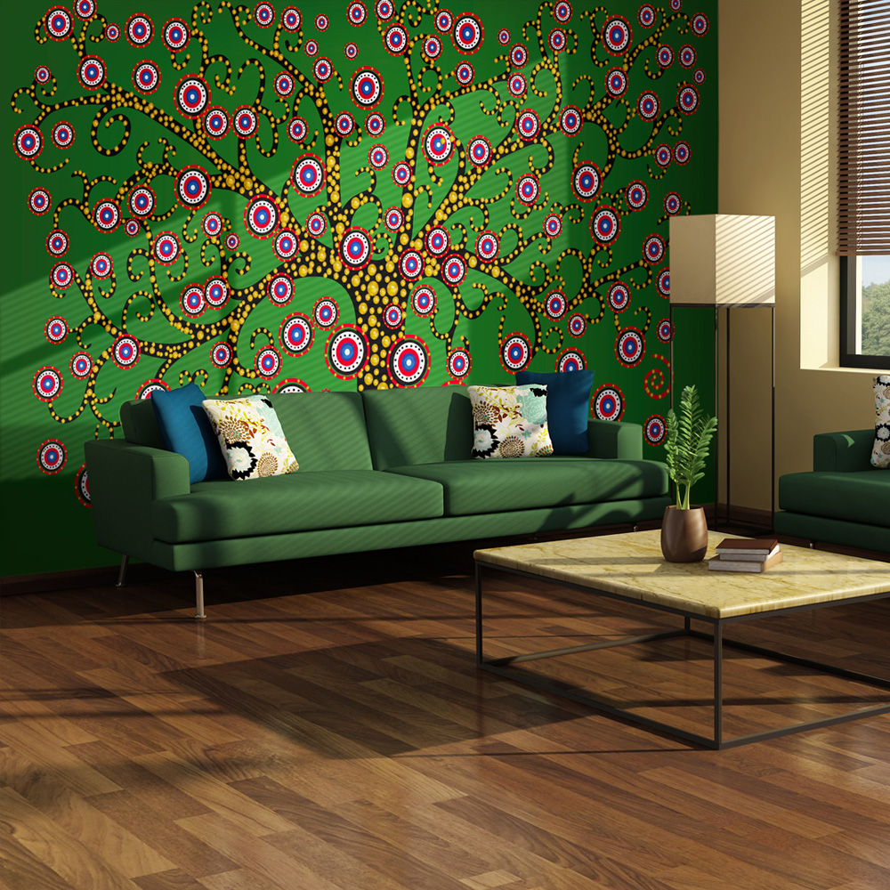 Wallpaper - abstract: tree (green) - 400x309
