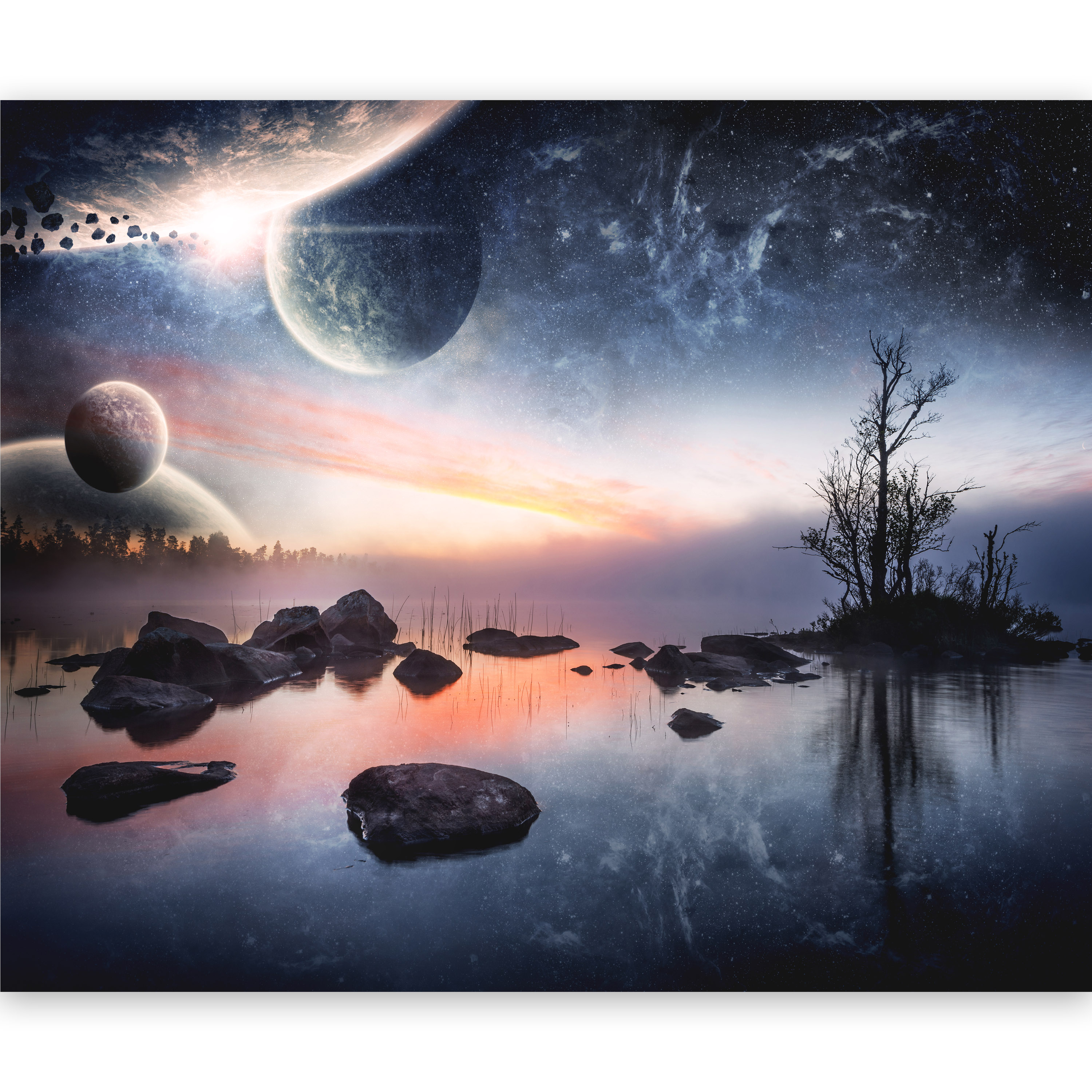 Photo Wallpaper Wall Mural Decoration Picture Peel&stick/fleece Galaxy