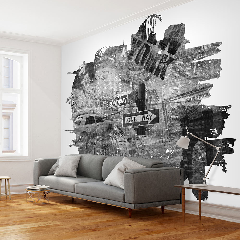Wallpaper - Black-and-white New York collage - 400x309