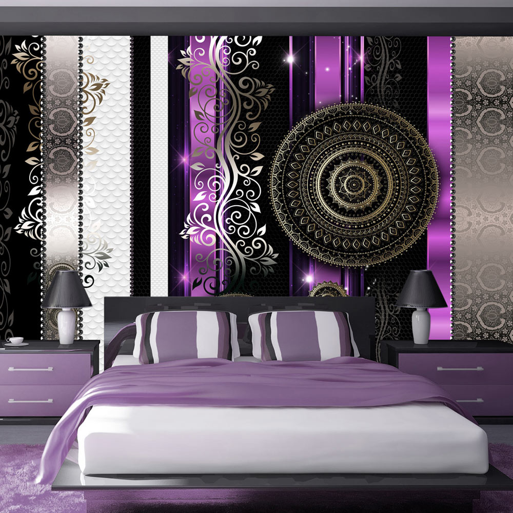 Self-adhesive Wallpaper - Purple harmony of despair - 245x175
