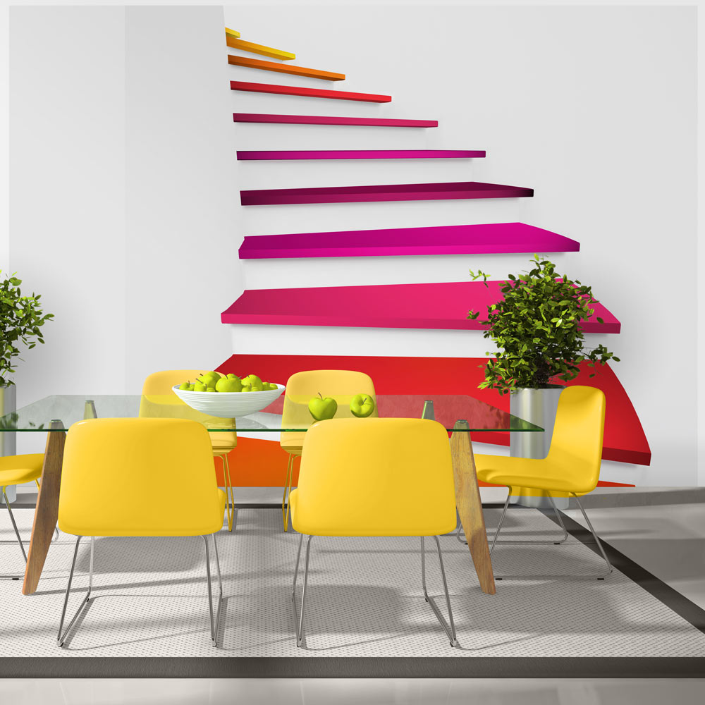 Wallpaper - Colorful stairs - 350x245