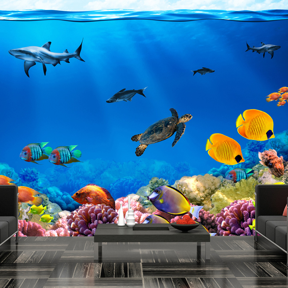 Self-adhesive Wallpaper - Underwater kingdom - 98x70