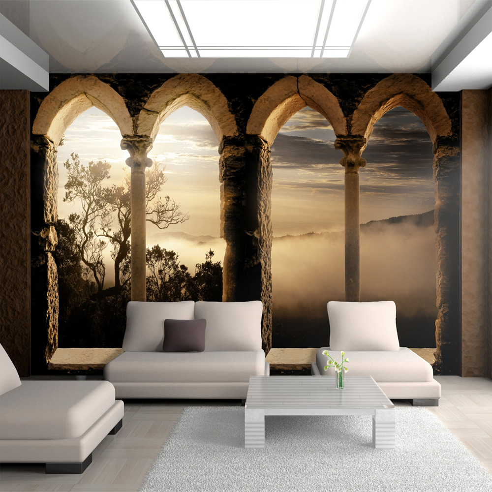 Self-adhesive Wallpaper - Mountain monastery - 343x245