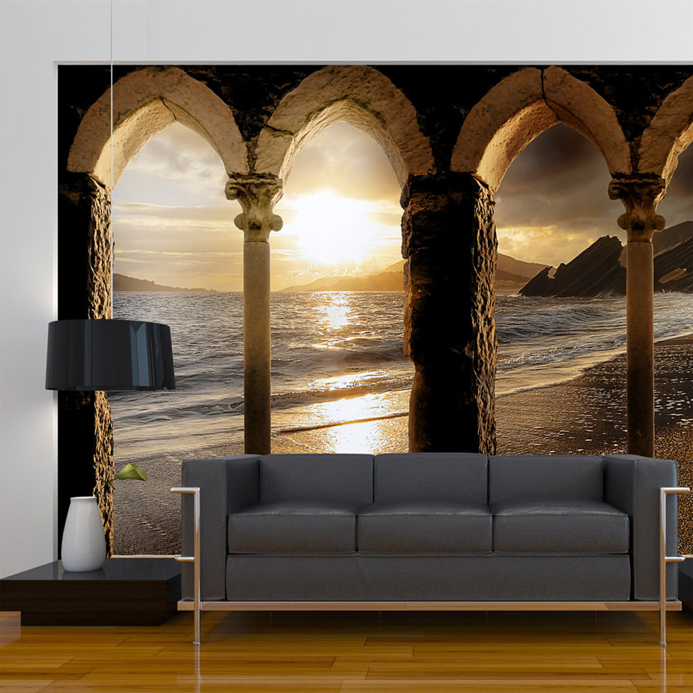 Self-adhesive Wallpaper - Castle on the beach - 147x105