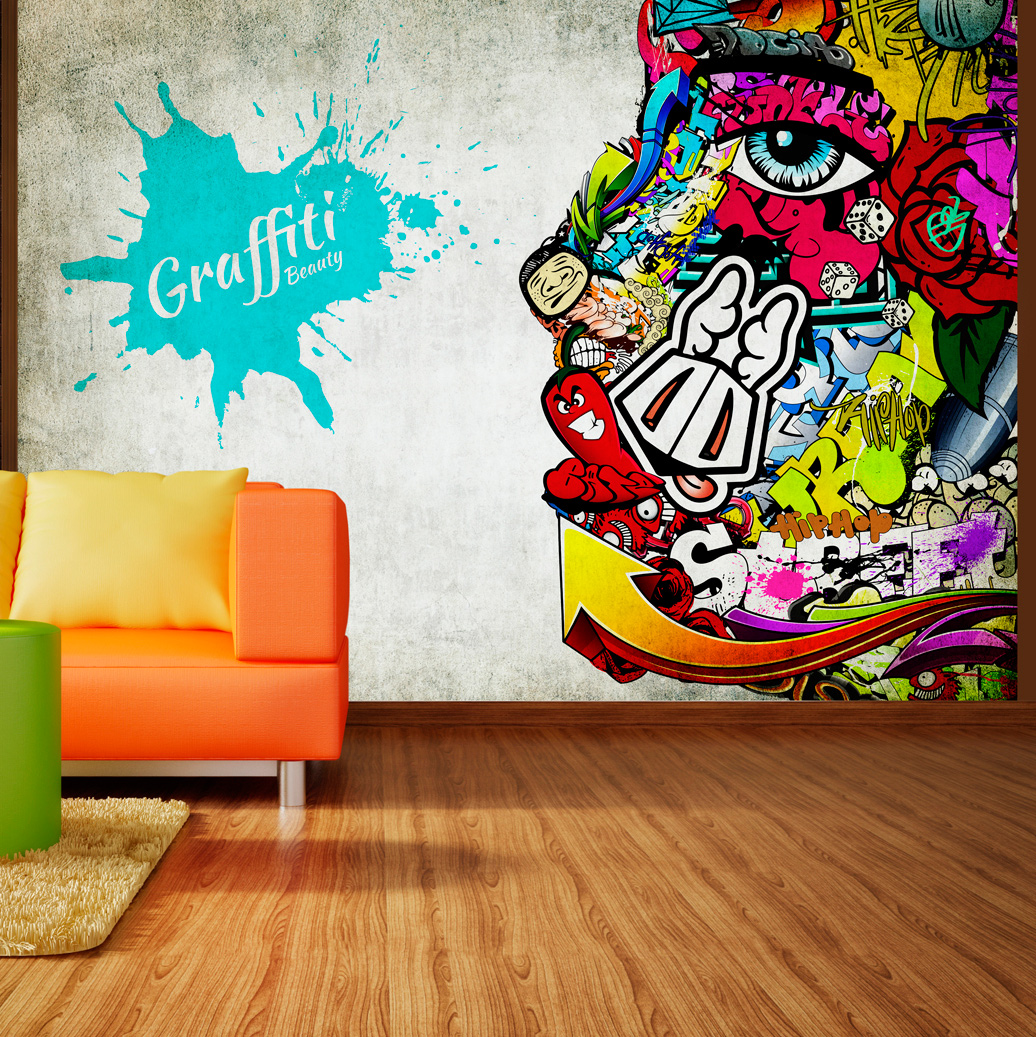 Self-adhesive Wallpaper - Graffiti beauty - 441x315