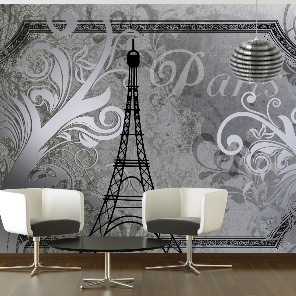 Wallpaper - Vintage Paris - silver - 400x280