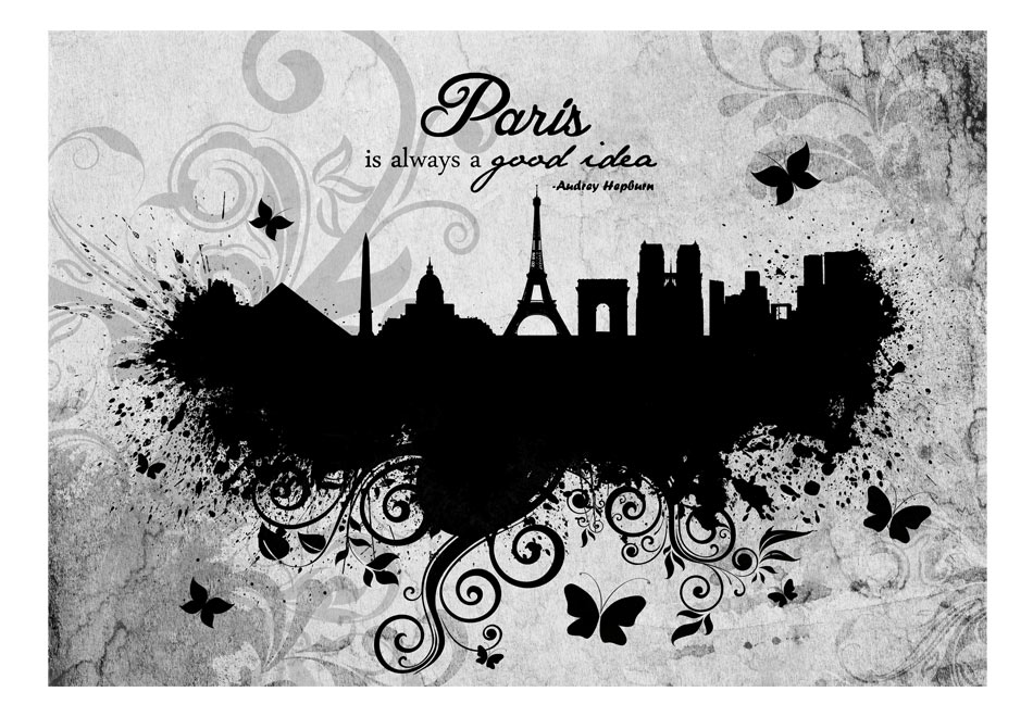 Париж всегда хорошая. Обои на стены Париж черные. Париж чб. Black Paris обои. Обои Париж черно белые.