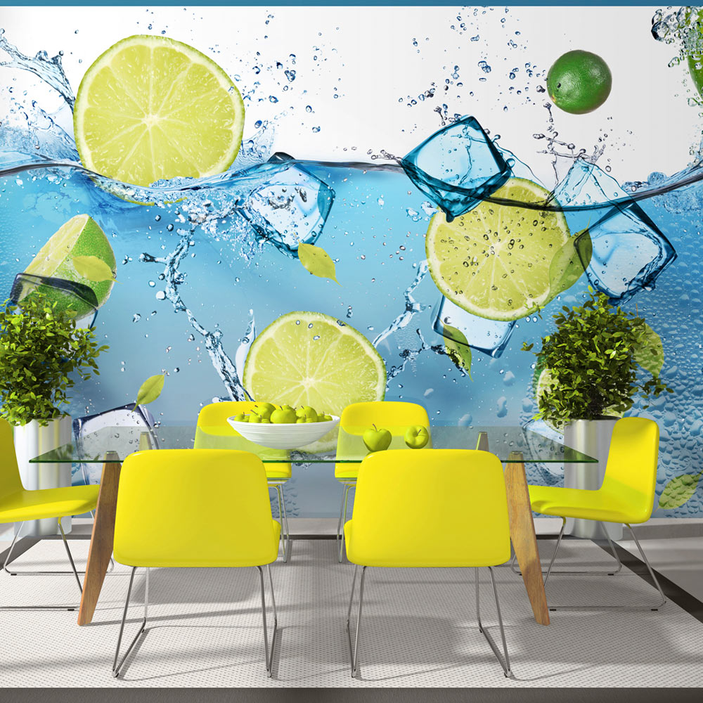 Self-adhesive Wallpaper - Refreshing lemonade - 196x140