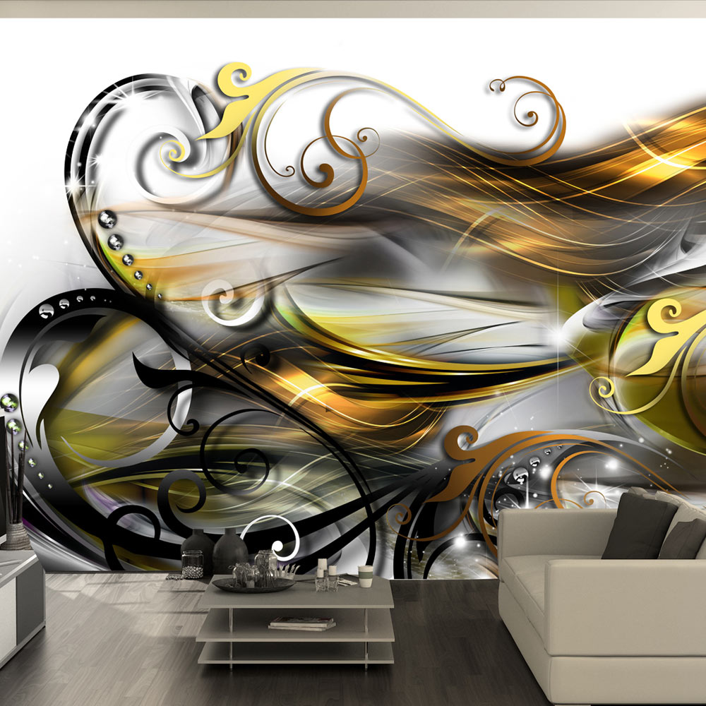Self-adhesive Wallpaper - Gold expression - 343x245