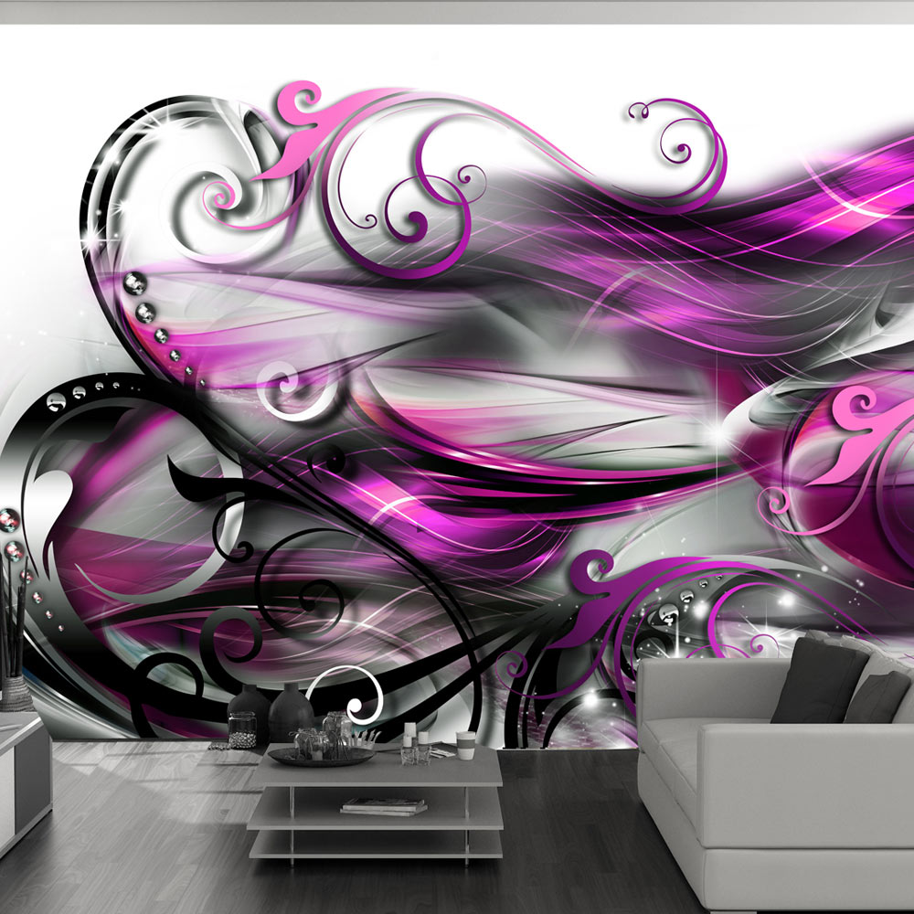 Self-adhesive Wallpaper - Purple expression - 98x70