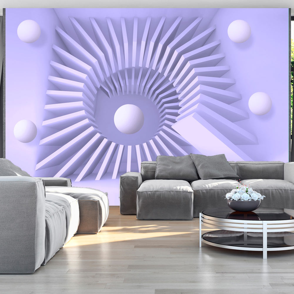 Self-adhesive Wallpaper - Lavender maze - 392x280