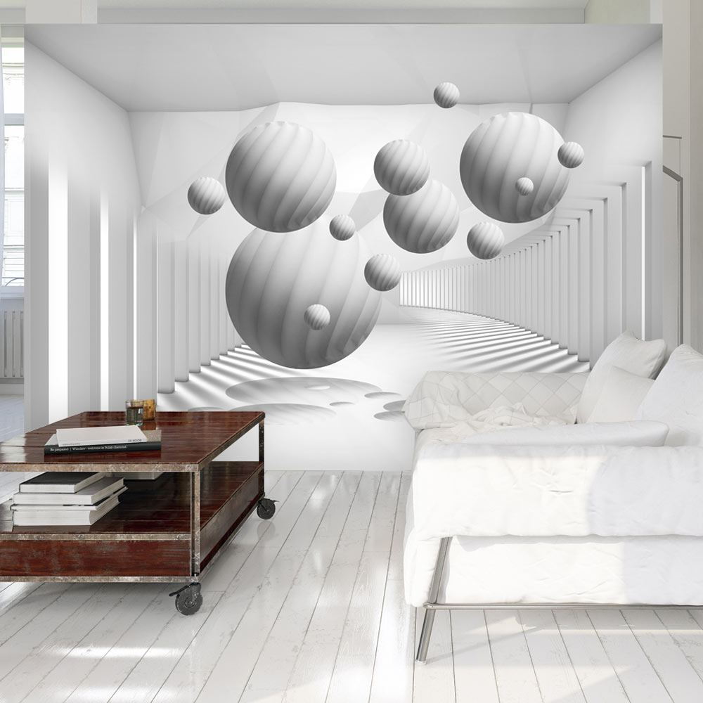 Wallpaper - Balls in White - 100x70