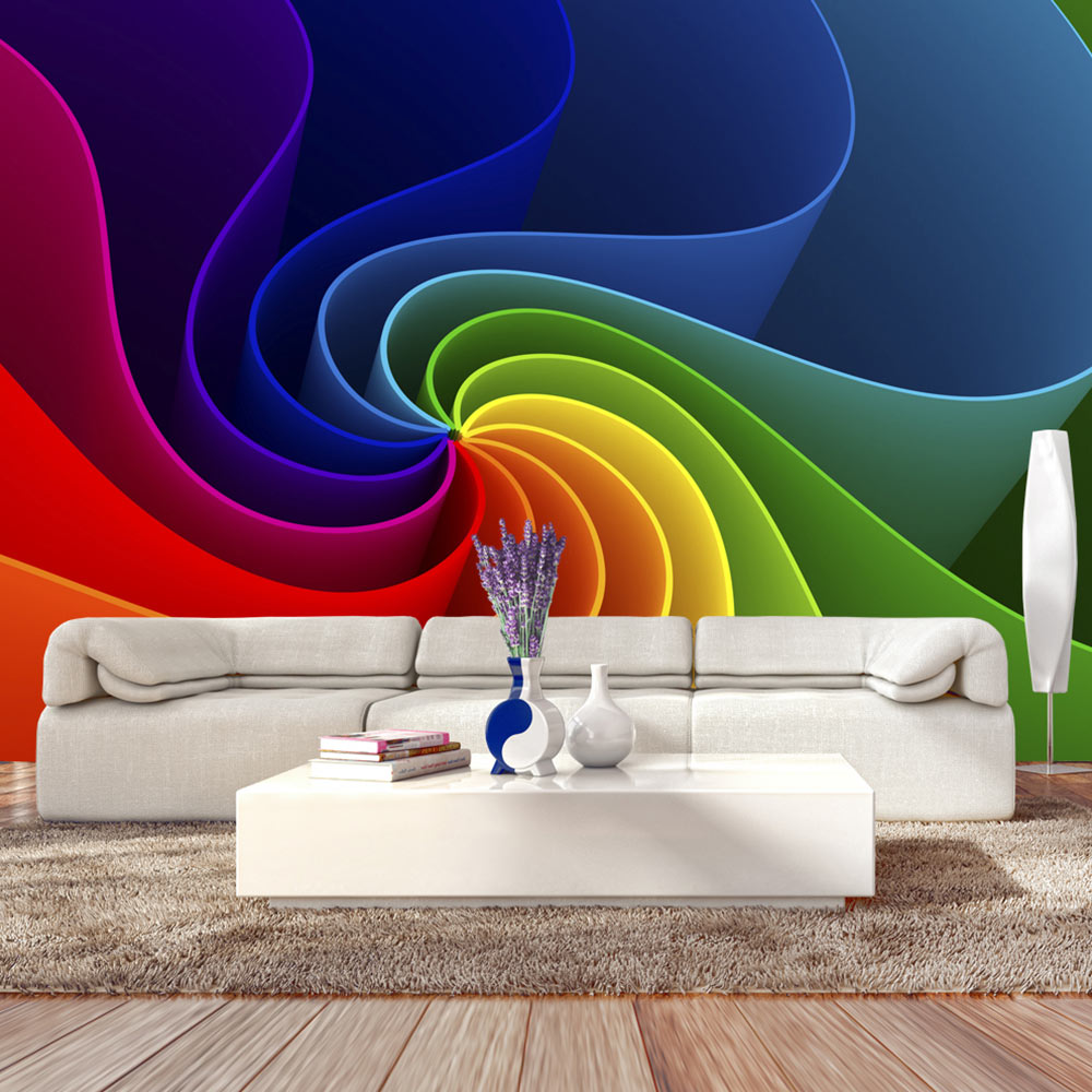Self-adhesive Wallpaper - Colorful Pinwheel - 196x140