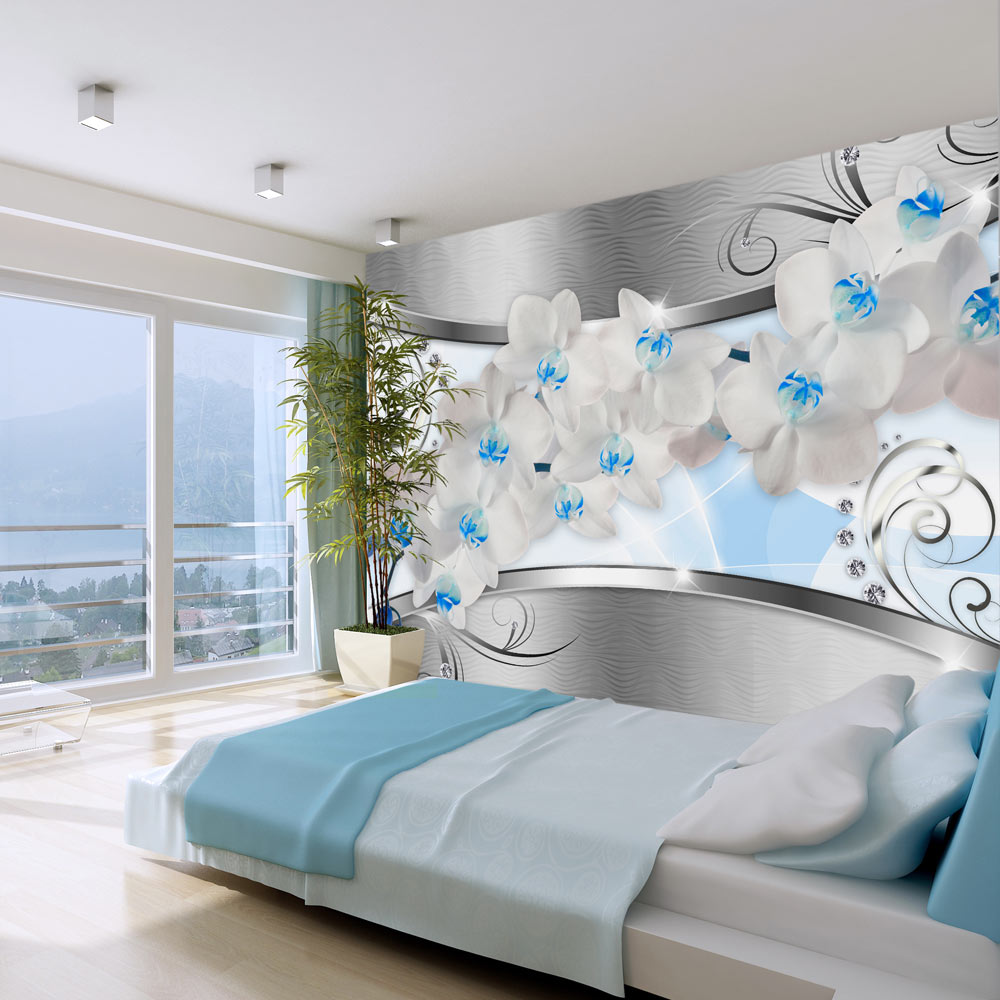 Vlies Fototapete Blumen Ornament Ochridee Schlafzimmer Tapete Wandtapete XXL 16 
