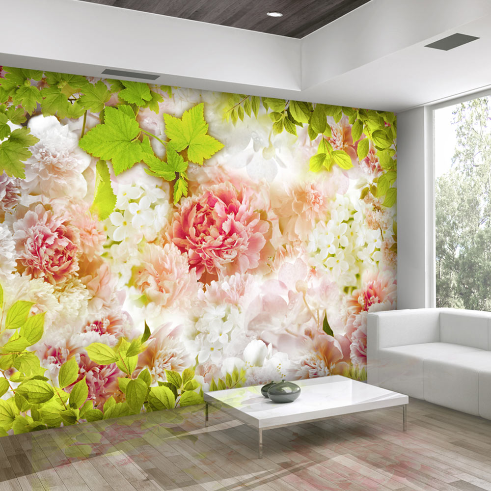 Self-adhesive Wallpaper - Bright peonies - 294x210