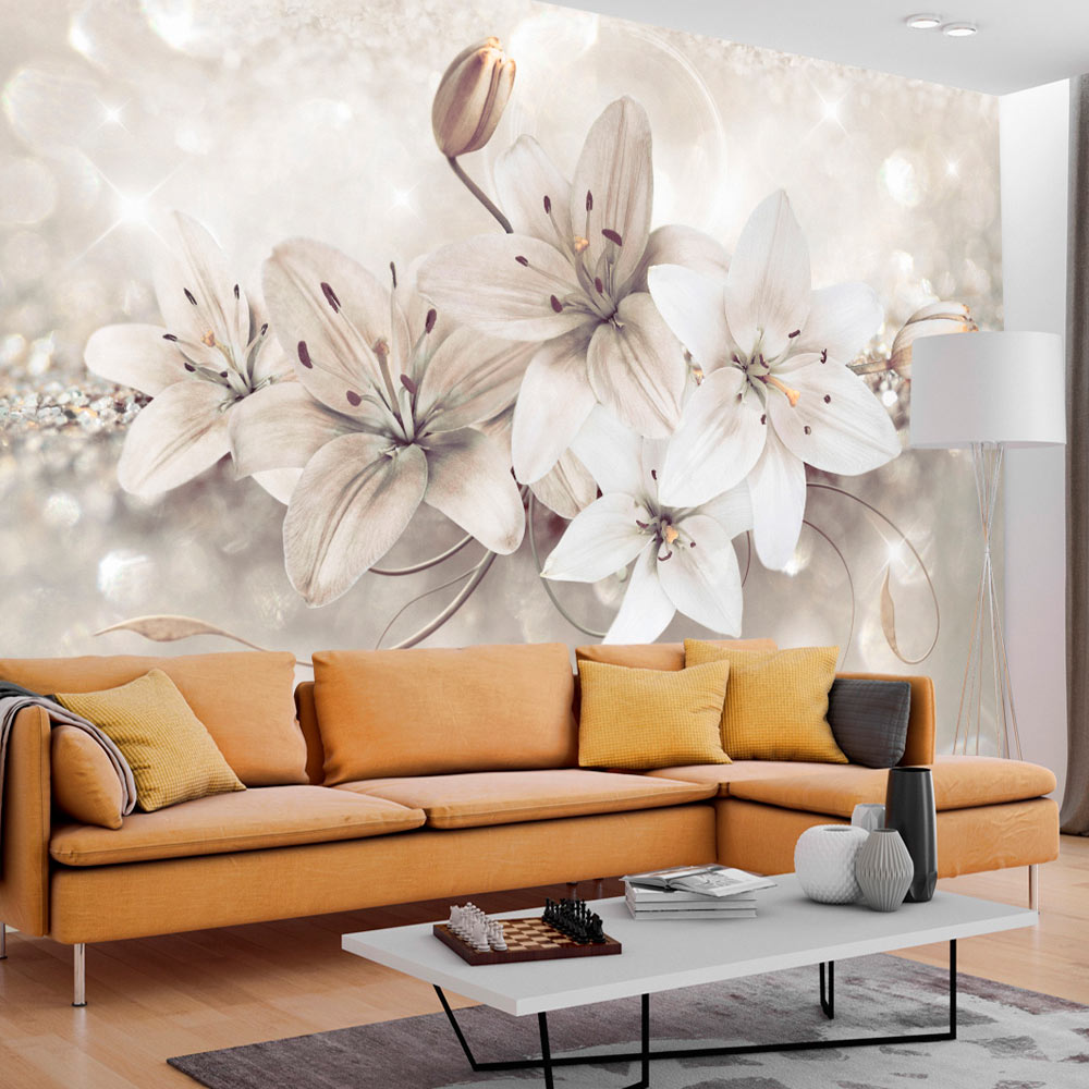 Self-adhesive Wallpaper - Diamond Lilies - 343x245