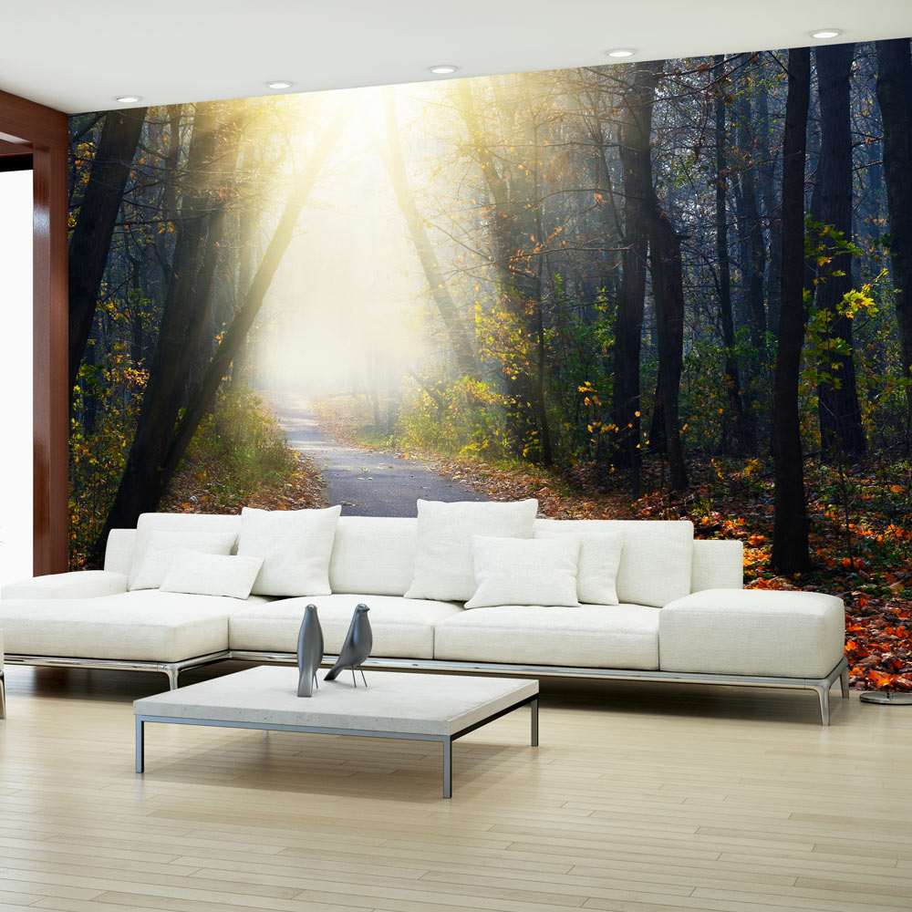 Self-adhesive Wallpaper - Road through the Forest - 441x315