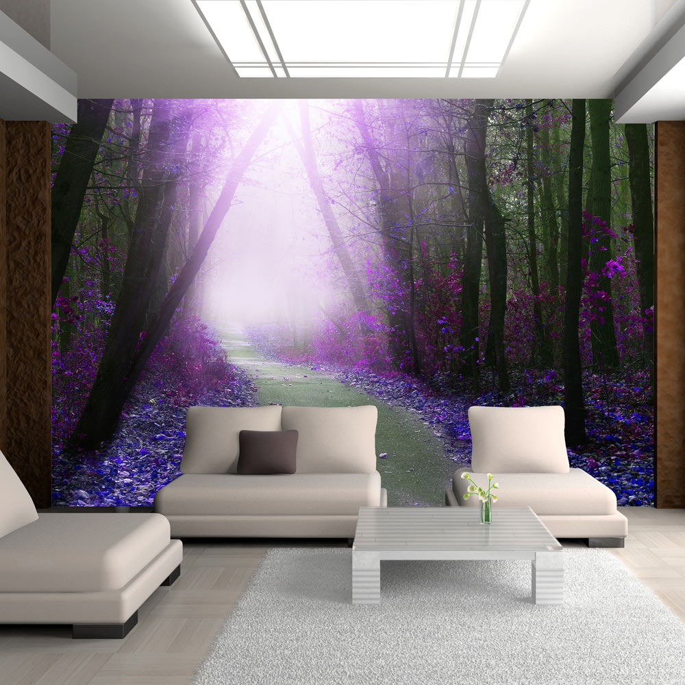 Self-adhesive Wallpaper - Purple path - 245x175