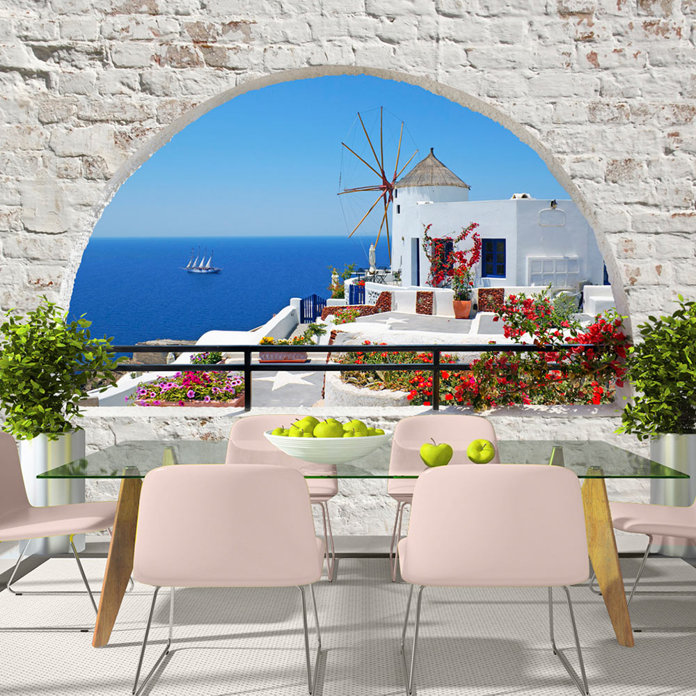 Self-adhesive Wallpaper - Summer in Santorini - 294x210