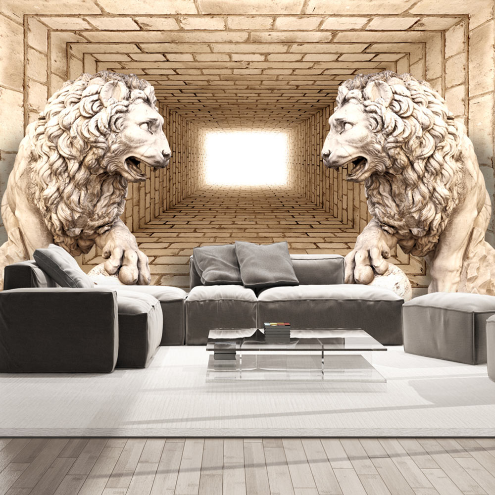 Self-adhesive Wallpaper - Mystery of lions - 98x70