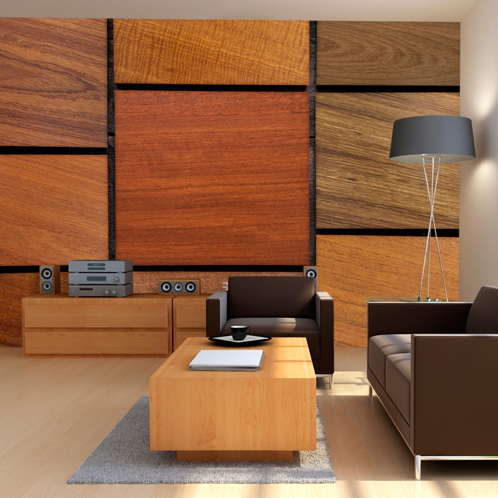 Wallpaper - Wooden cubes - 150x105