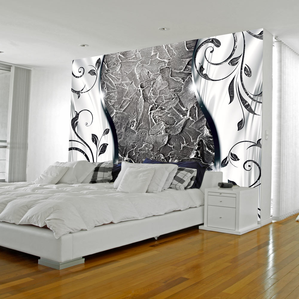 Self-adhesive Wallpaper - Silver twigs - 147x105