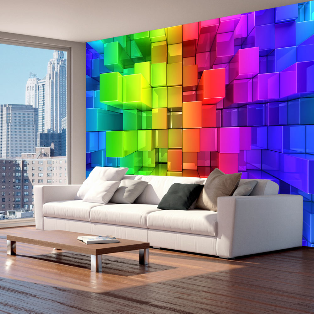 Self-adhesive Wallpaper - Colour jigsaw - 196x140
