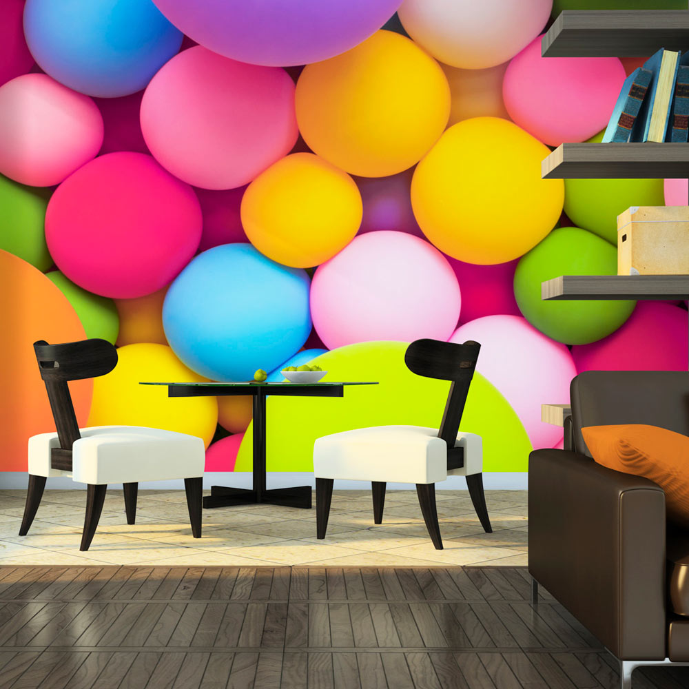 Wallpaper - Colourful Balls - 100x70