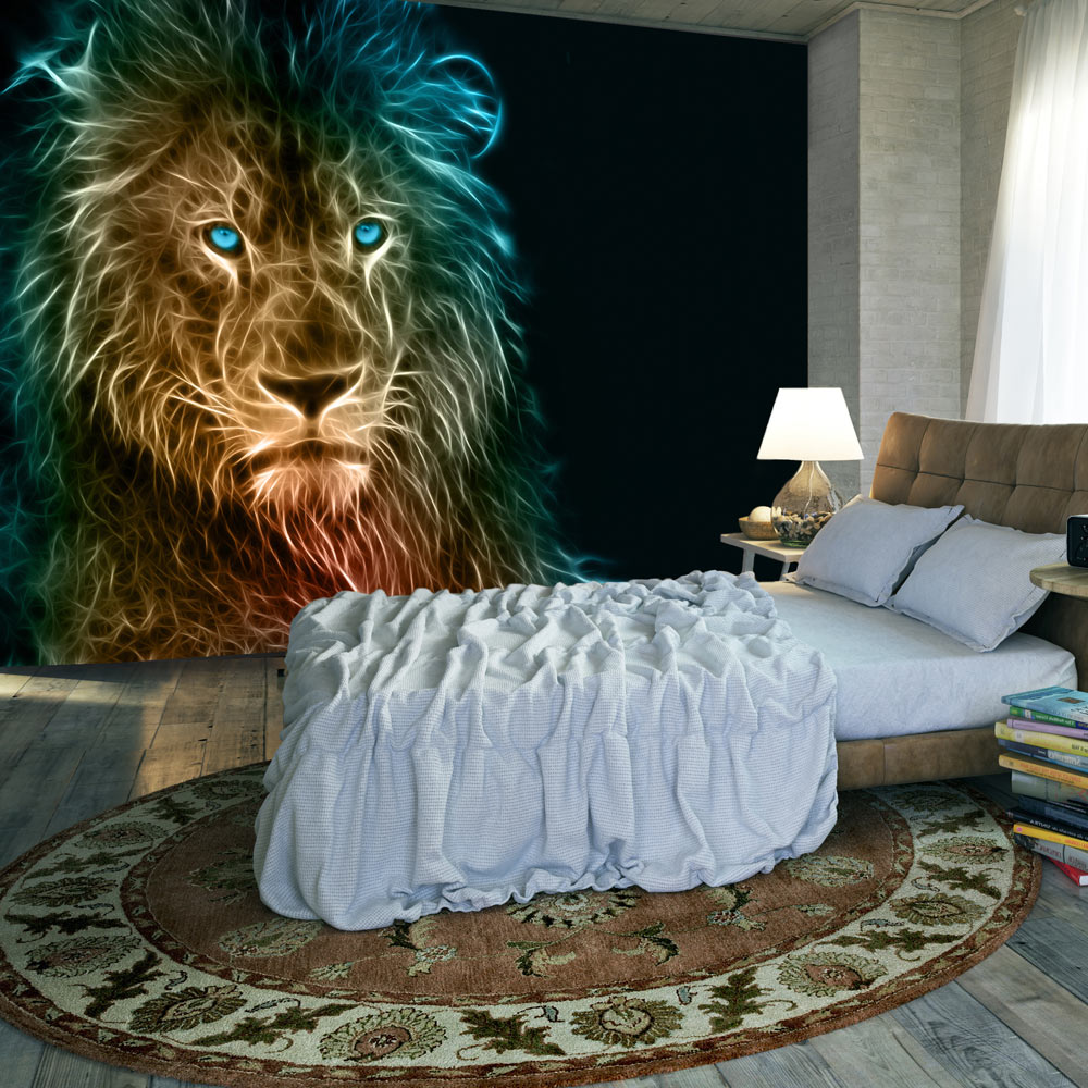 Self-adhesive Wallpaper - Abstract lion - 196x140