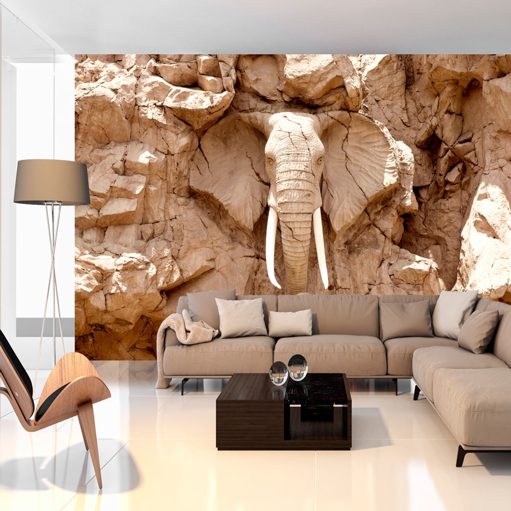 Self-adhesive Wallpaper - Stone Elephant (South Africa) - 343x245