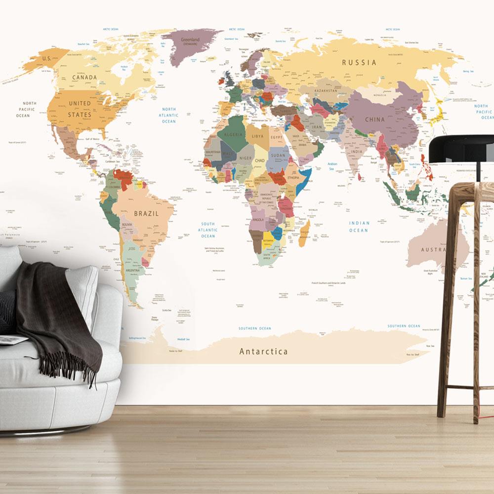 Wallpaper - World Map - 100x70