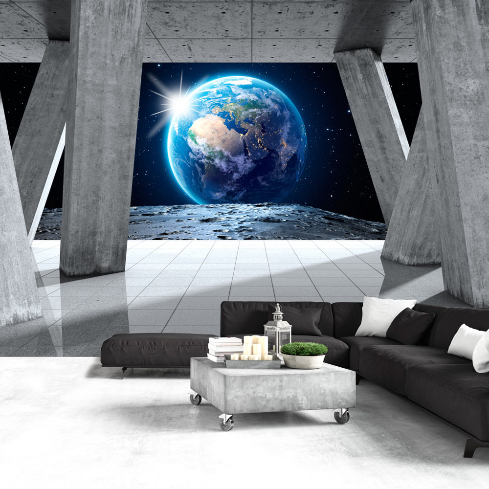 Self-adhesive Wallpaper - View From the Moon - 98x70
