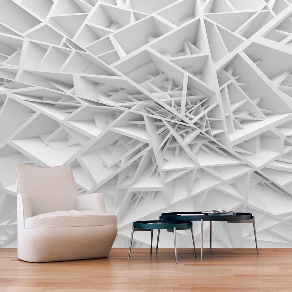 Self-adhesive Wallpaper - White Spider's Web - 245x175