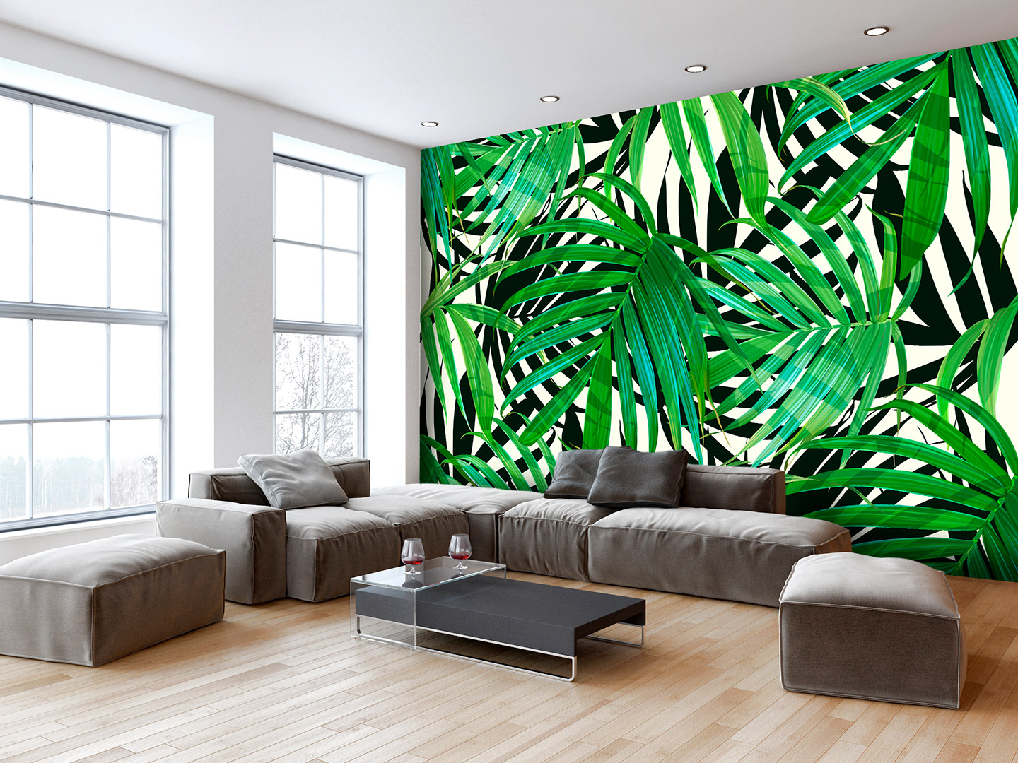 Papier peint trompe-l'œil, décoration murale illusion, mur surprenant