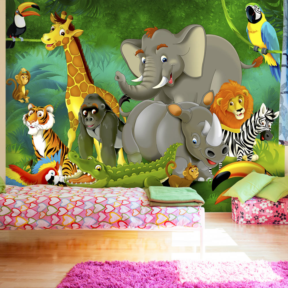 Self-adhesive Wallpaper - Colourful Safari - 147x105