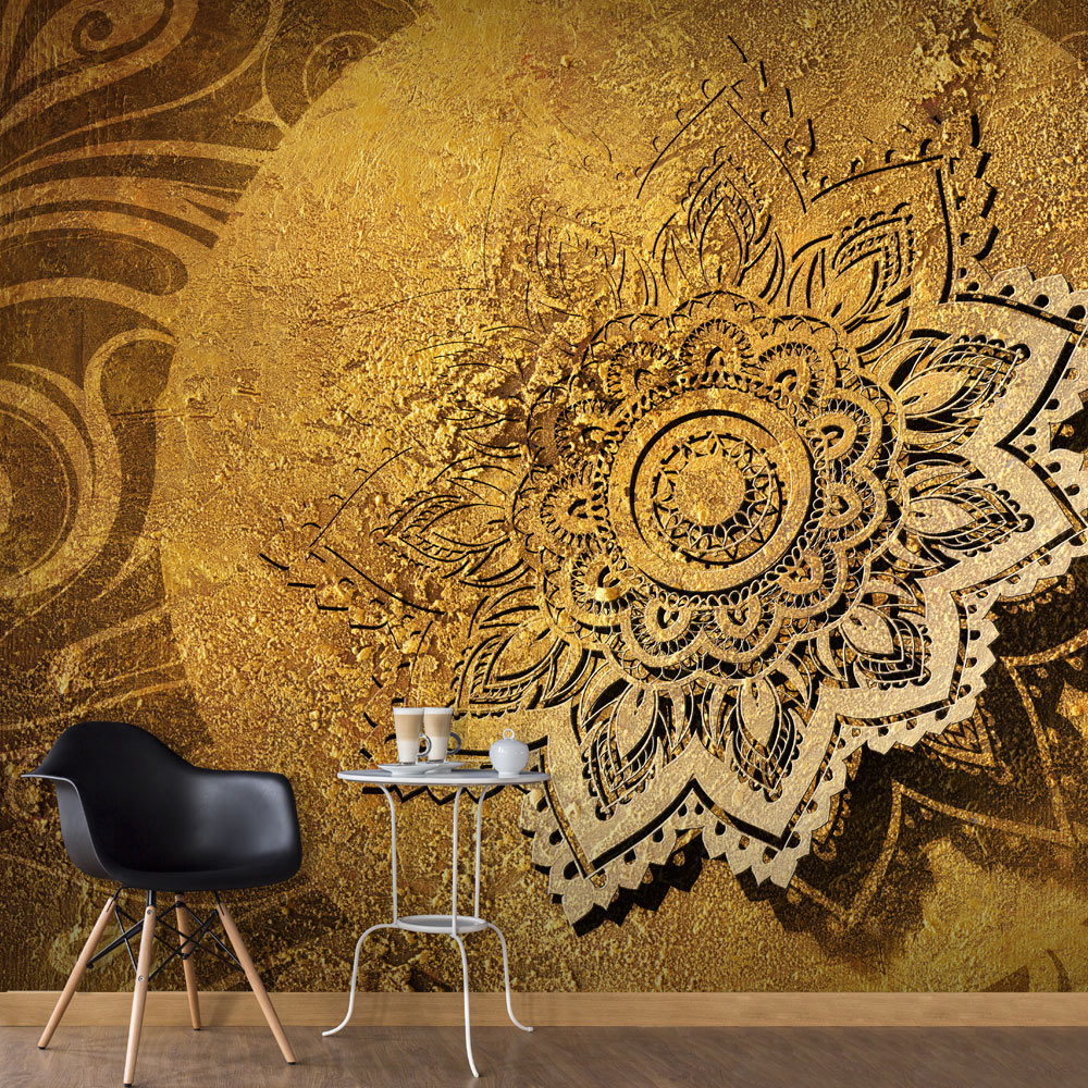 Self-adhesive Wallpaper - Golden Illumination - 147x105