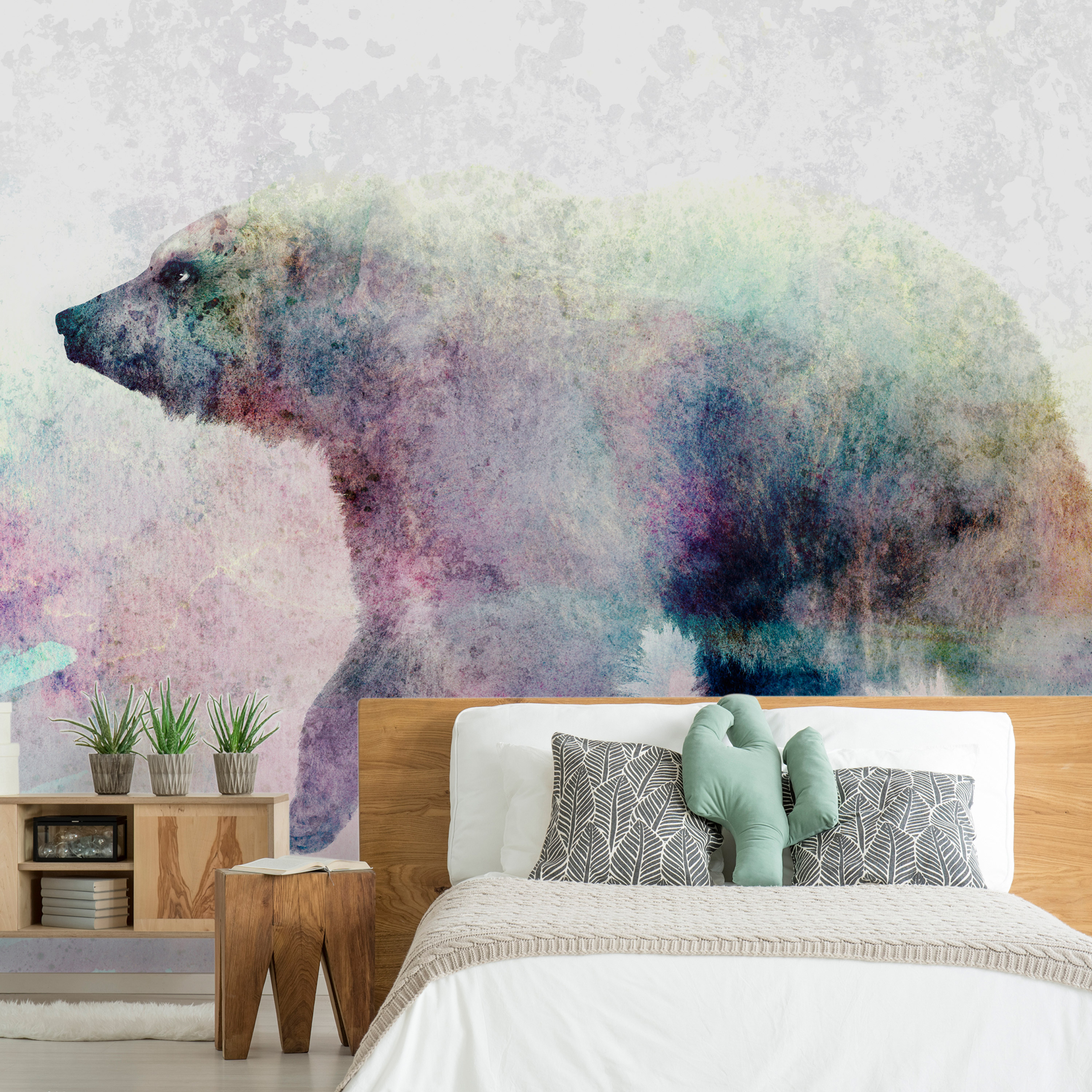 Self-adhesive Wallpaper - Lonely Bear - 147x105