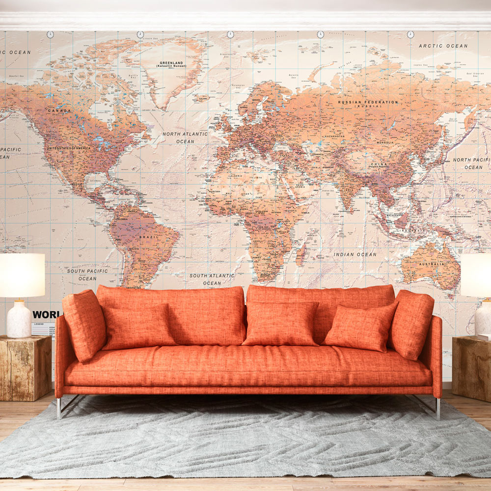 Self-adhesive Wallpaper - Orange World - 441x315