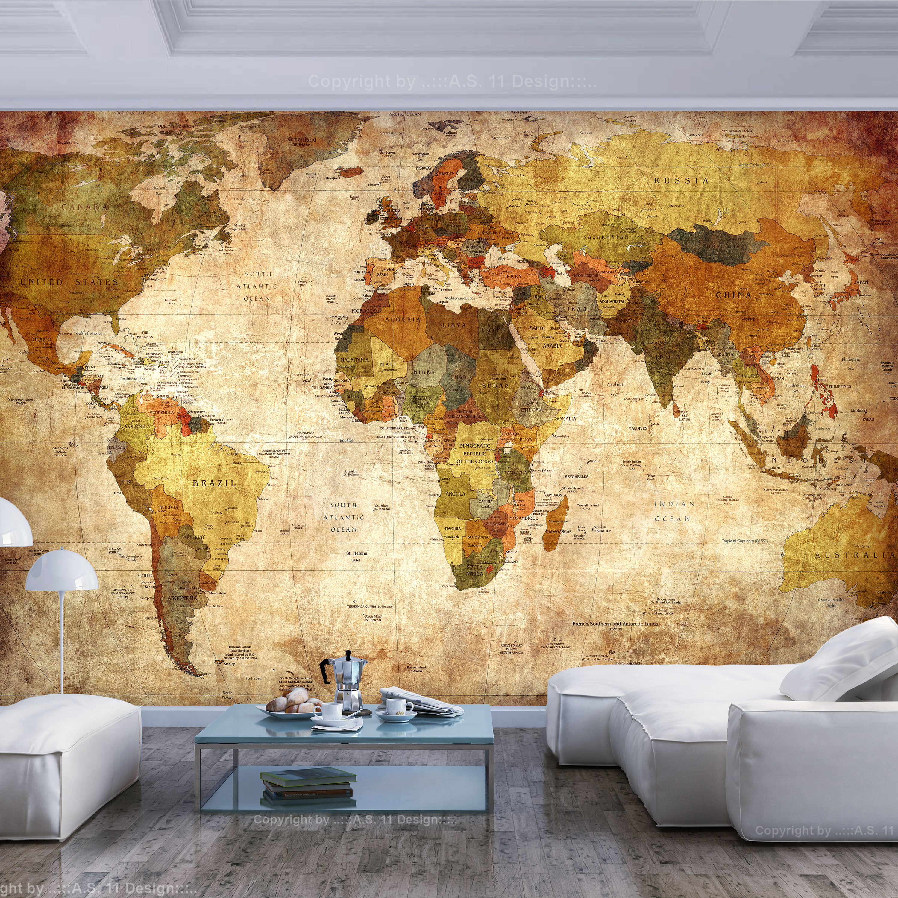 Self-adhesive Wallpaper - Old World Map - 294x210