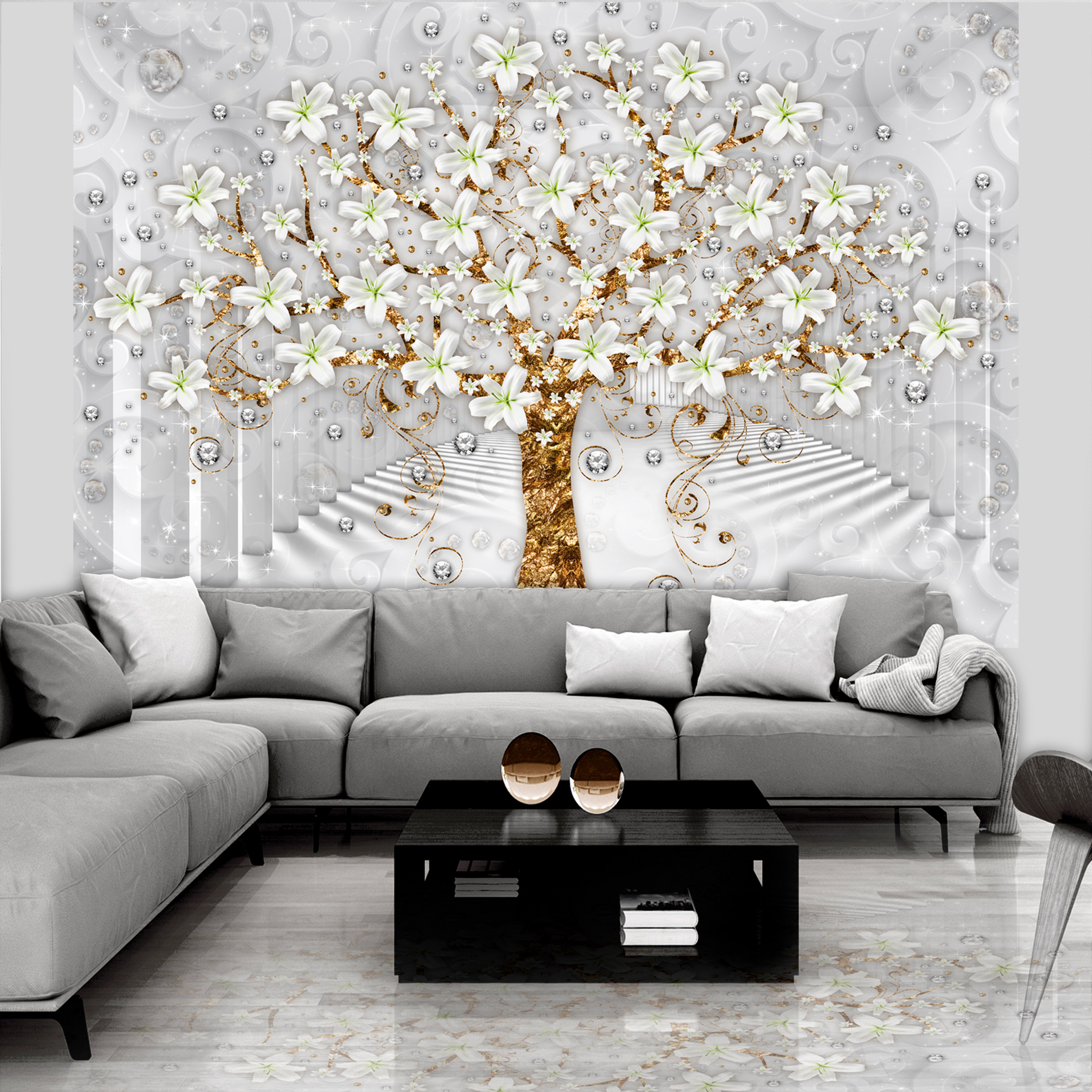 Self-adhesive Wallpaper - Tree in the Tunnel - 98x70