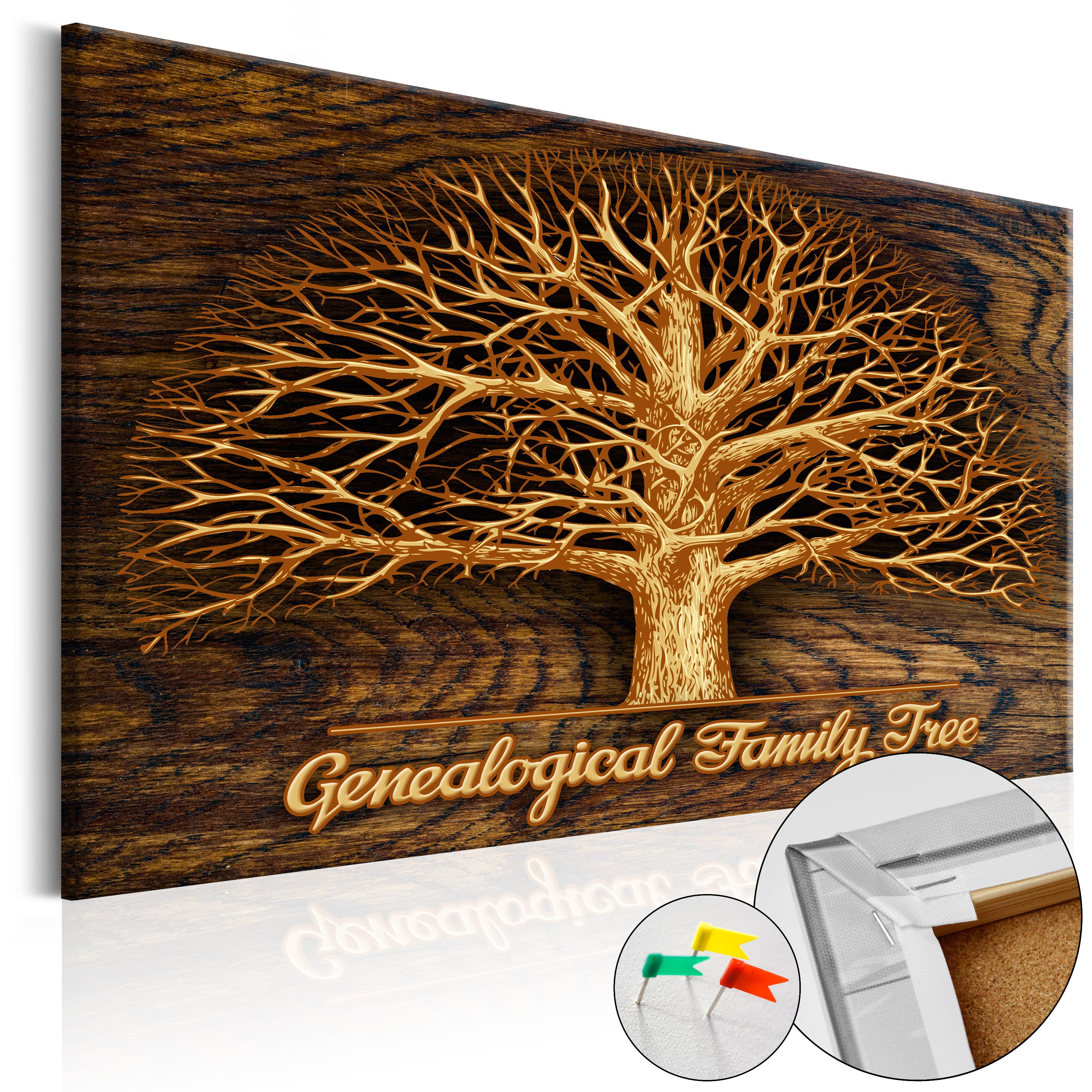Decorative Pinboard - Family Tree [Corkboard] - 120x80