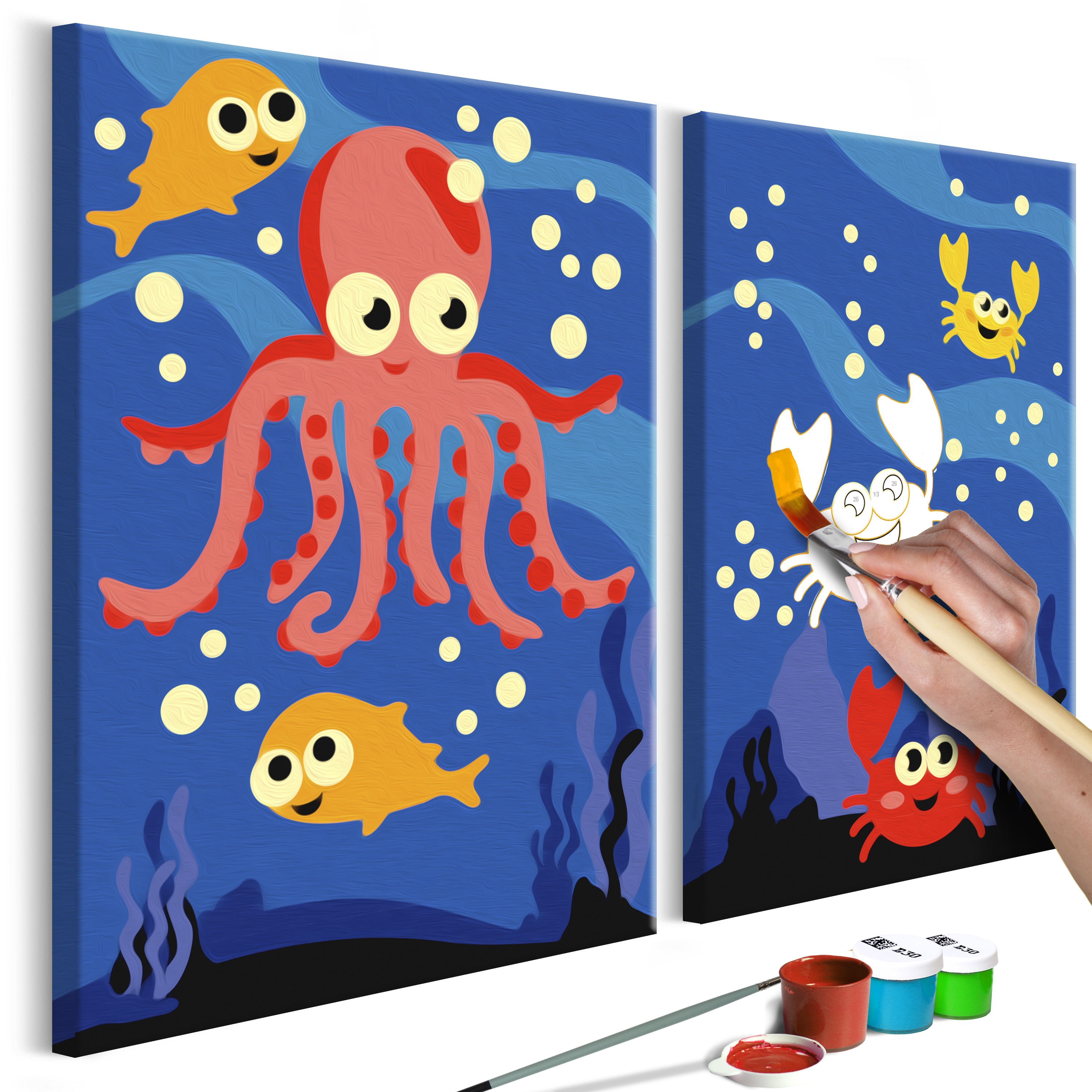 DIY canvas painting - Ocean Animals - 33x23