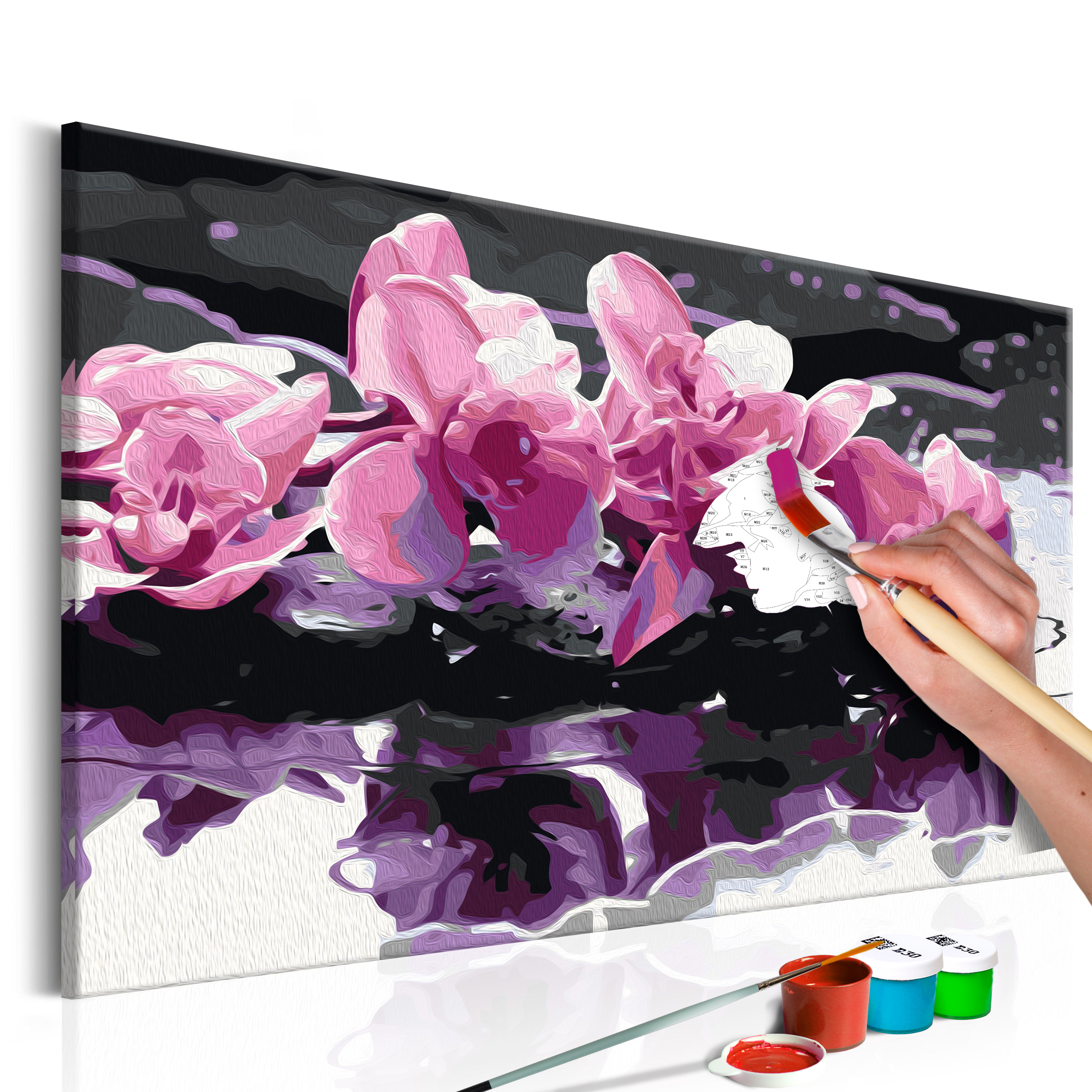 DIY canvas painting - Purple Orchid - 60x40